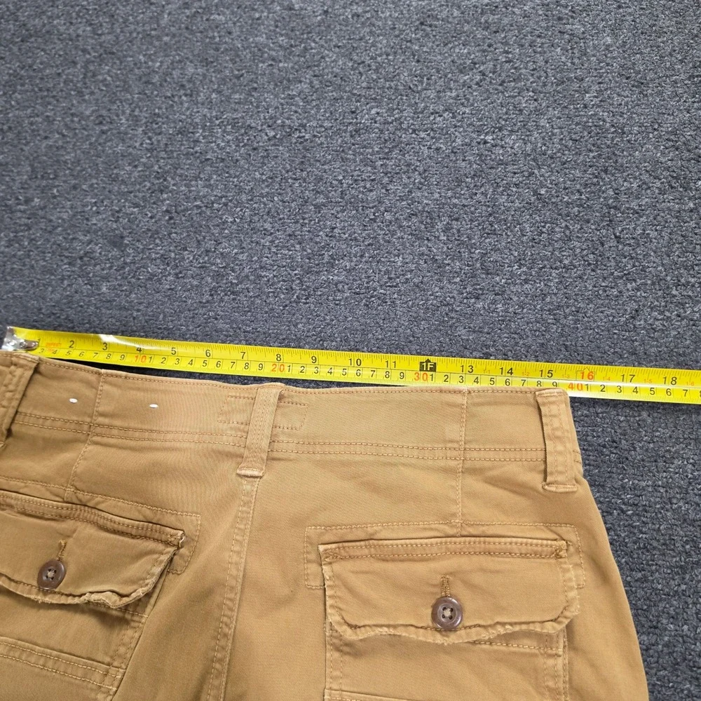 Y2k American Eagle Cargo Shorts Mens 30 Tan Extreme Flex Longer Length Utility